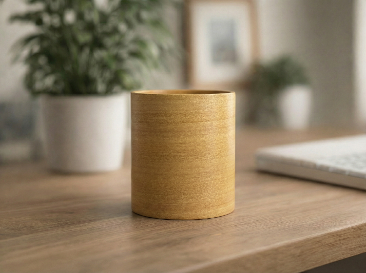 Classic Signature Ayous Wood Veneered Tealight holder - Gift