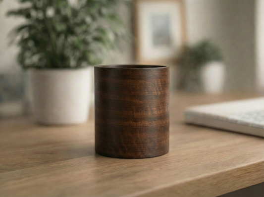 Classic Signature Smoked Etimoe Wood Veneered Tealight holder - Gift
