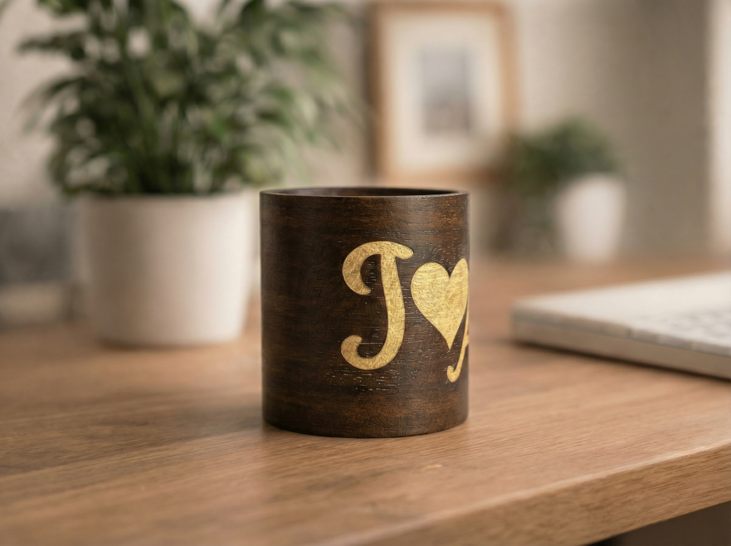 Personalised Couple's Moonlit Glow Veneered Tealight holder - Gift