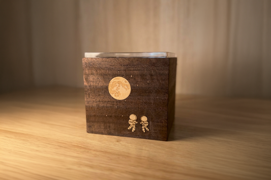 Moonlit Glow Astro Constellation Cubic Tealight Holder - Couple's Gift